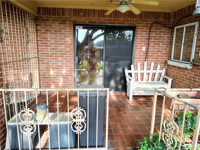 6213 N 17th St, Mcallen, TX 78504 - view of patio / terrace featuring ceiling fan and a balcony