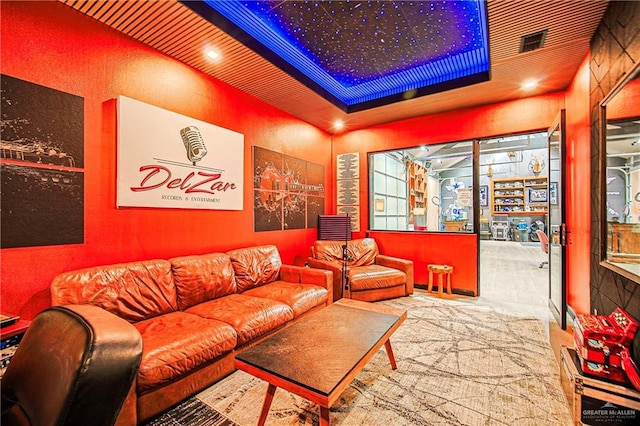 4835 Bryan Rd, Palmhurst, TX 78573 - living room with a raised ceiling and recessed lighting
