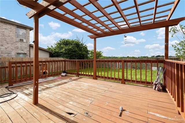 3838 View Point Dr, Edinburg, TX 78542 - wooden deck with fence and a pergola