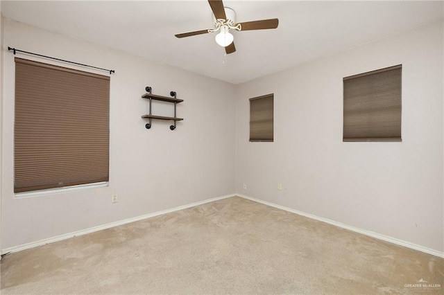 3838 View Point Dr, Edinburg, TX 78542 - unfurnished room with carpet flooring, baseboards, and a ceiling fan
