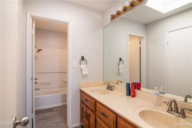 bathroom with shower / tub combo, hardwood / wood-style flooring, and toilet