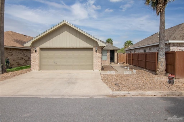 view of front facade with a garage