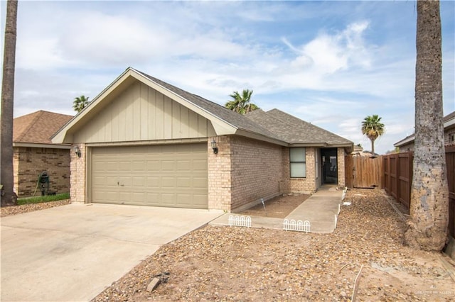 ranch-style home with a garage