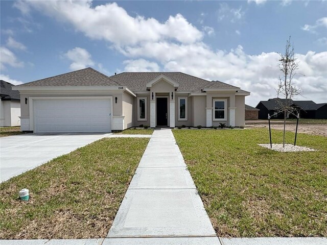 ranch-style home with a garage