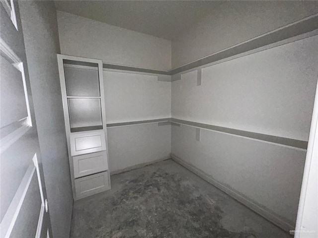 view of walk in closet