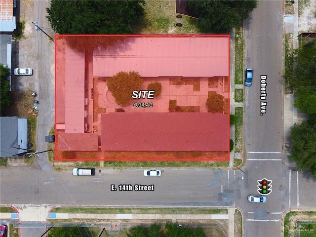 1320 Doherty Ave, Mission, TX 78572 - aerial view of property's location featuring property parcel outlined