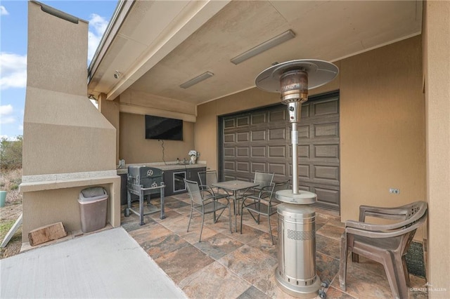 view of patio with outdoor dining area