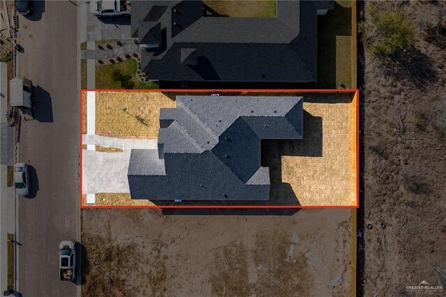 1008 Magnolia St, Mission, TX 78573 - aerial view of property's location featuring property parcel outlined