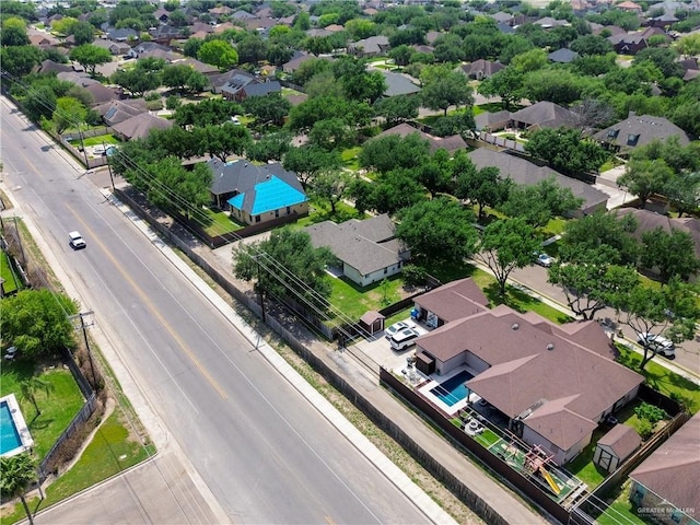 drone / aerial view featuring a residential view