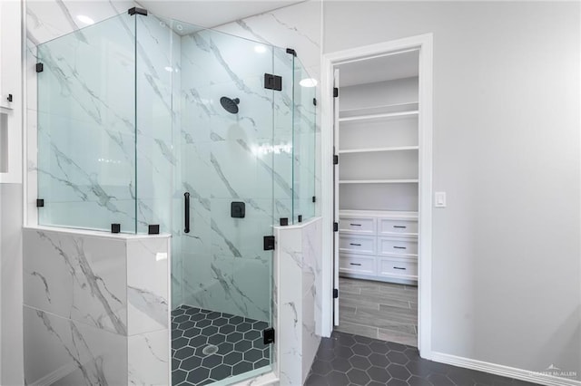 bathroom with an enclosed shower