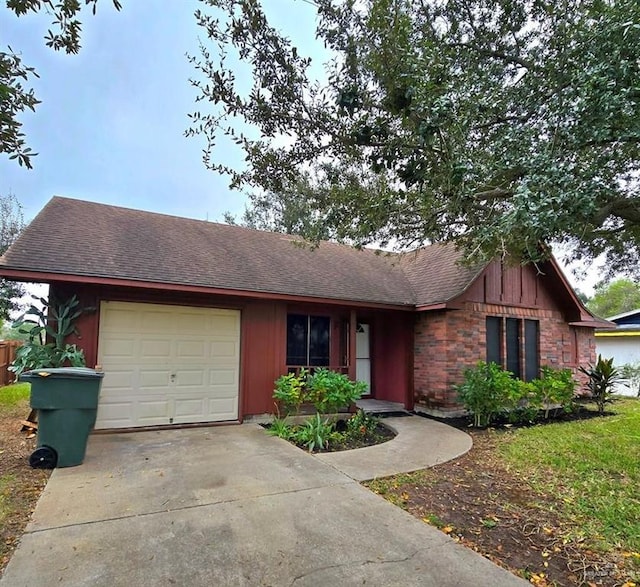 ranch-style house with a garage