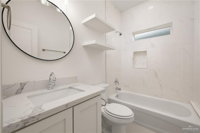 2012 Trinity St, Donna, TX 78537 - full bath with bathtub / shower combination, toilet, and vanity