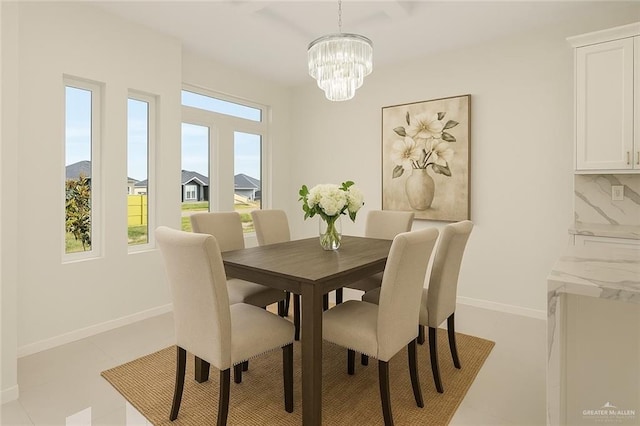 2012 Trinity St, Donna, TX 78537 - dining room featuring a chandelier and baseboards