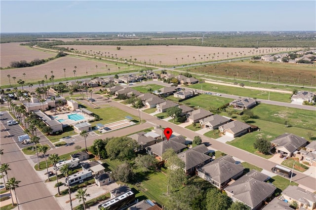 drone / aerial view featuring a rural view