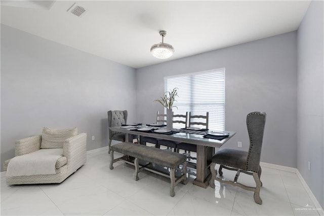 view of dining area