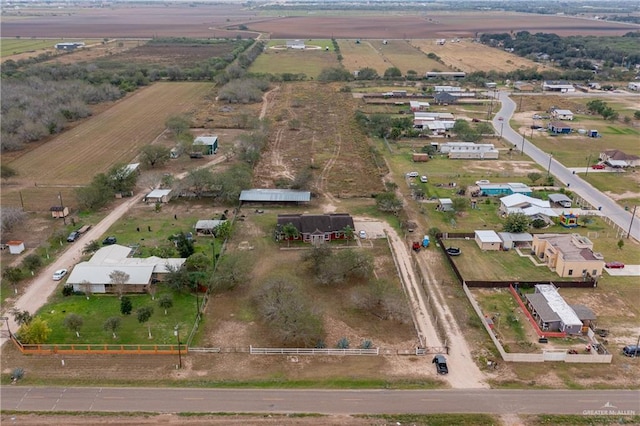 drone / aerial view with a rural view