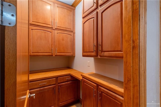 kitchen featuring wood counters