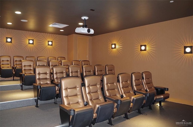 310A Padre Blvd Unit 1305, South Padre Island, TX 78597 - home theater with recessed lighting and carpet floors
