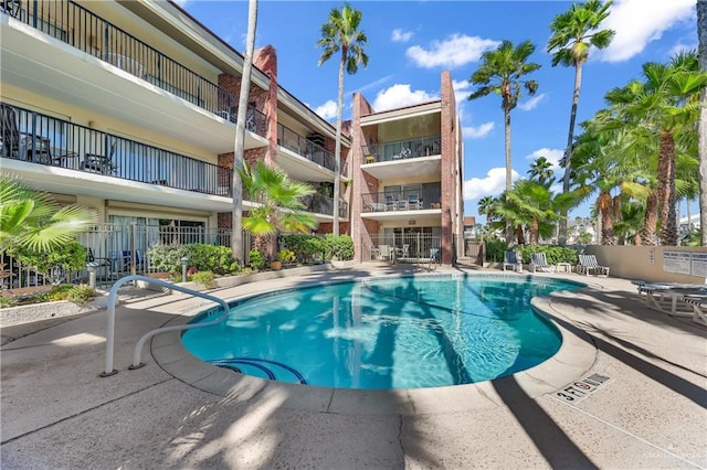 view of pool with a patio