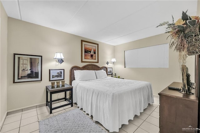 view of tiled bedroom