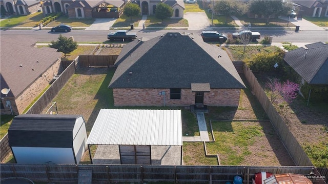 drone / aerial view with a residential view