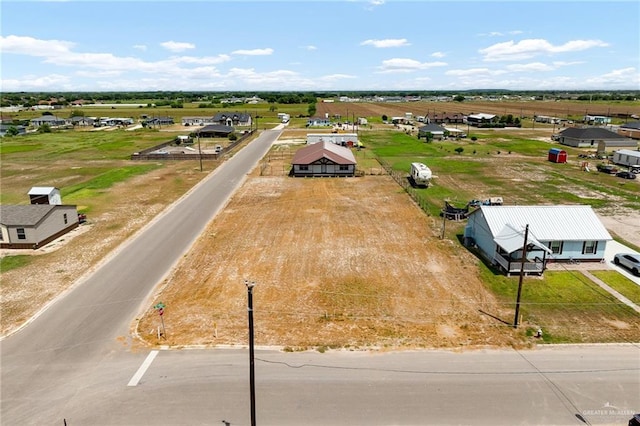 bird's eye view with a rural view