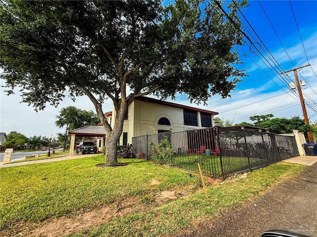 1712 N 1st St, Mcallen, TX 78501 - view of front of home with a front lawn and fence