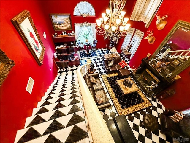 1712 N 1st St, Mcallen, TX 78501 - interior space featuring an inviting chandelier