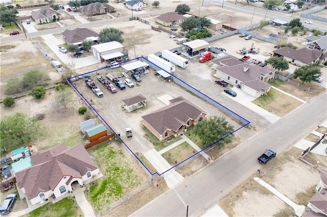 aerial view with a residential view