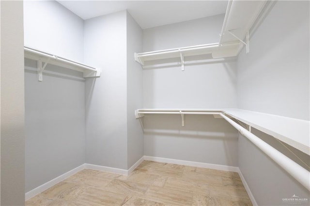 view of walk in closet