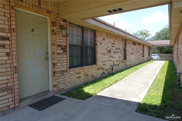 view of doorway to property