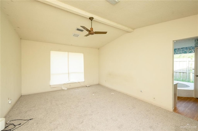15220 Wilson Rd, Harlingen, TX 78552 - carpeted spare room with ceiling fan and a textured ceiling