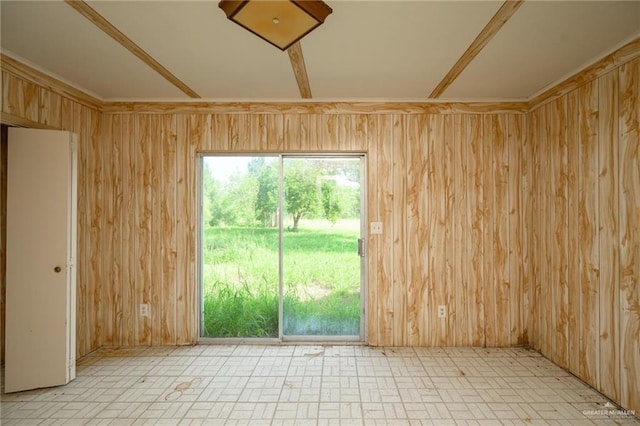 15220 Wilson Rd, Harlingen, TX 78552 - empty room with wooden walls