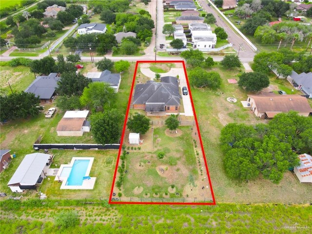 1617 N Monmack Rd, Edinburg, TX 78541 - aerial perspective of suburban area with a pool