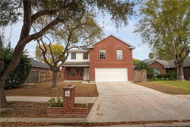 view of front property featuring a garage