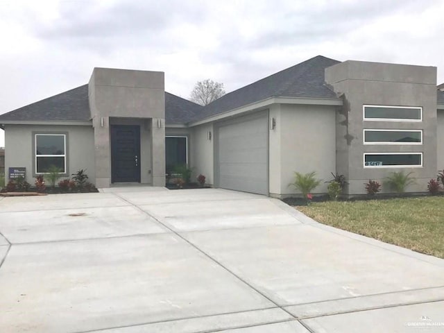 contemporary house with a garage