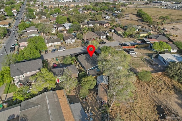 drone / aerial view with a residential view