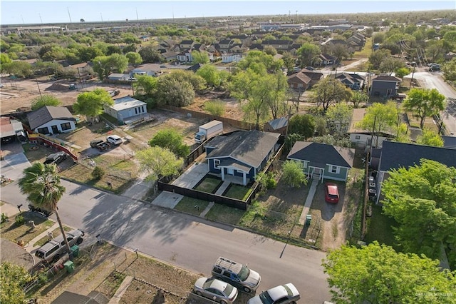 drone / aerial view with a residential view