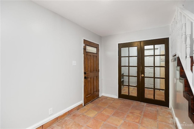 foyer with french doors