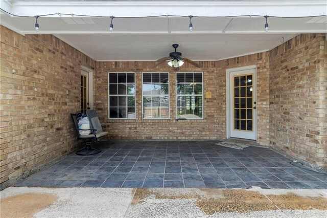 1411 Dons Dr, Mission, TX 78572 - view of patio / terrace with a ceiling fan