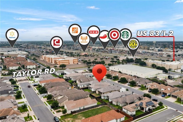 birds eye view of property
