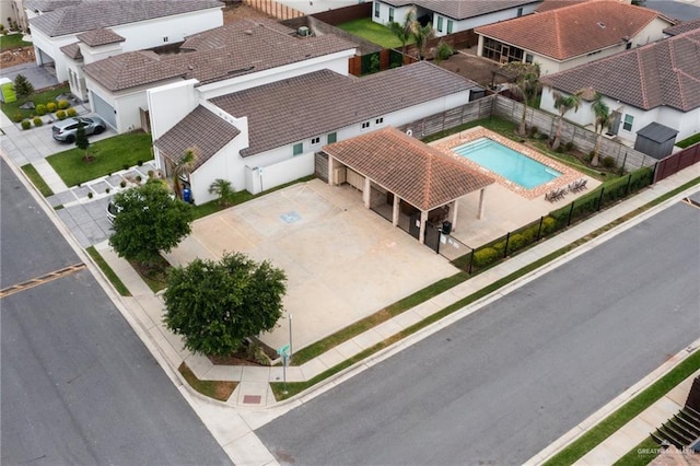 aerial view featuring a residential view