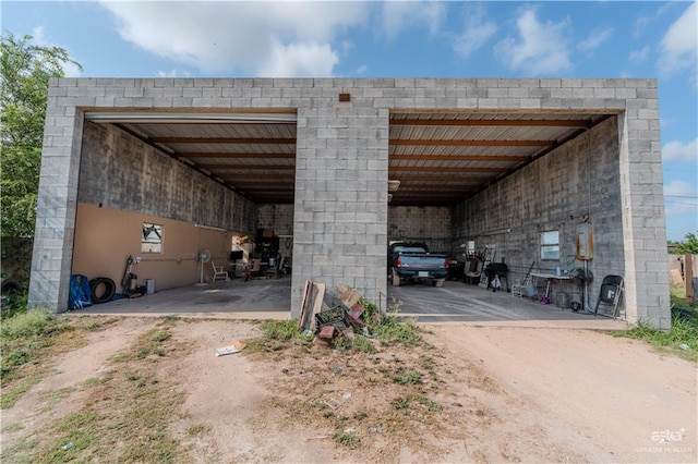 view of parking / parking lot