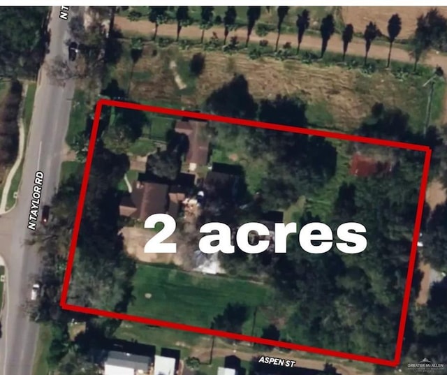 3220 N Taylor Rd, Mcallen, TX 78501 - map / location featuring property parcel outlined