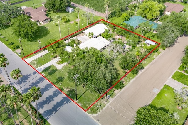 701 S Parker Rd S, La Feria, TX 78559 - aerial view of property and surrounding area featuring property parcel outlined