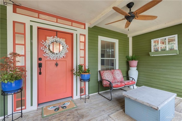 701 S Parker Rd S, La Feria, TX 78559 - entrance to property with a ceiling fan and a porch
