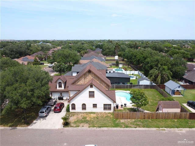 2206 Highland Dr, Weslaco, TX 78599 - aerial view of residential area with a pool area