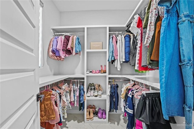 view of walk in closet