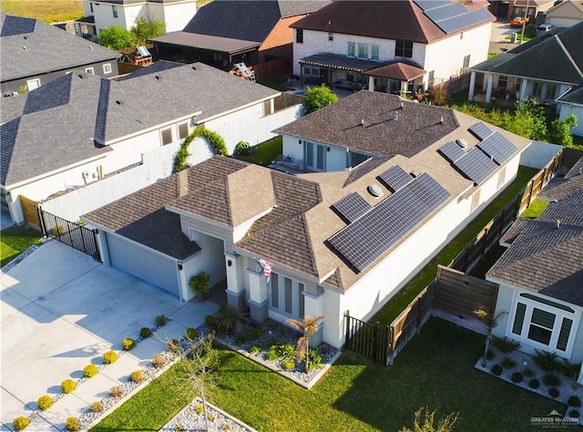 drone / aerial view featuring a residential view