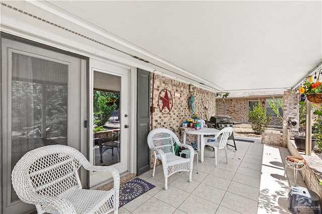 view of patio / terrace with a porch